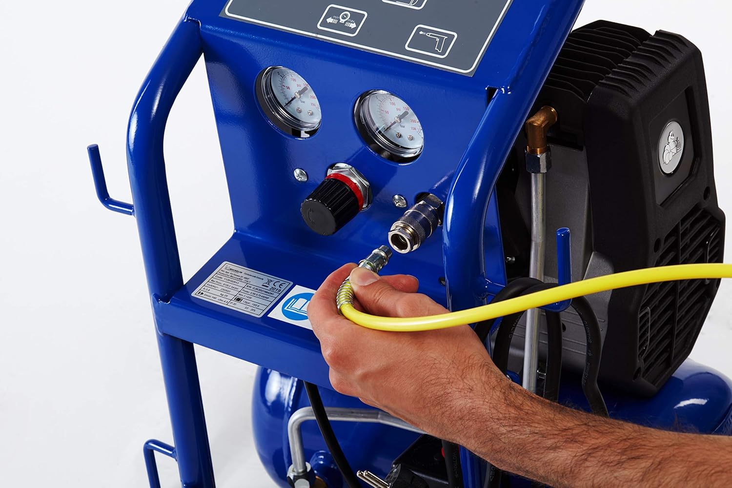 Ultra tichý - SILENT, bezolejový, vzduchový kompresor, 9 barů, 10 l, 59 dB, 0,6 kW, 140 l/min., 230V, MICHELIN MBN 10